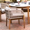 Terracina Garden Dining Chair - Se t of 2 - Beige Rope
