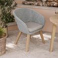 Roma Garden Dining Chairs - Set of 2 - Sol Grey Rattan