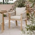 Roma Garden Dining Chairs - Set of 2 - Beige Rope