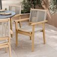 Roma Garden Stacking Chairs - Set of 2 - Beige Rope