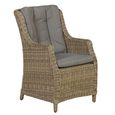Wentworth Garden Dining Chairs - Set of 2 - Highback Comfort - Beige - Rattan