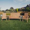 Churnet Valley Redwood Garden Bench and Chairs Garden Set