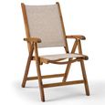 Redcliffe Garden Chair - Folding Sling Recliner - Acacia Wood