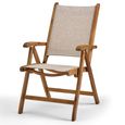 Redcliffe Garden Chair - Folding Sling Recliner - Acacia Wood