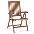 Redcliffe Garden Dining Chair - Folding Recliner - Acacia Wood
