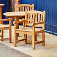 2 x Malvern Outdoor Teak Carver Dining Chair
