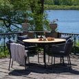 Salerno Garden Dining Armchair - Set of 4 - Black - Metal