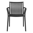 Tulsa Garden Dining Armchair - Set of 4 - Black