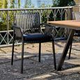 Tulsa Garden Dining Armchair - Set of 4 - Black