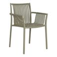 Tulsa Garden Chair - Set of 4 - Slatted - Green