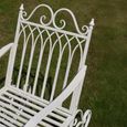 Garden Chair - Antique Cream Metal - Rocking