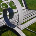 Garden Chair - Antique Grey Metal - Rocking