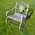 Garden Chair - Antique Grey Metal - Rocking
