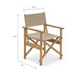 Hayle Outdoor Directors Chair Natural