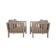 Porthallow Outdoor Armchairs Set of 2 Natural Acacia Wood