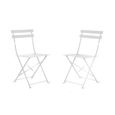 Rive Outdoor Droite Bistro Chairs Set of 2 Chalk
