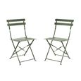 Rive Outdoor Droite Bistro Chairs Set of 2 Thistle Green