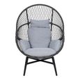 Rosario Garden Lounge Chair - Black - Metal