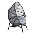 Rosario Garden Lounge Chair - Black - Metal
