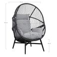 Rosario Garden Lounge Chair - Black - Metal