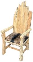 Teak Root & Goat Skin King Armchair