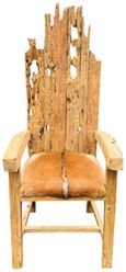 Teak Root & Goat Skin King Armchair