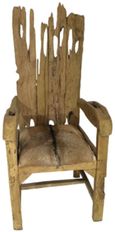 Teak Root & Goat Skin King Armchair