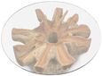 Lombok Teak Root & Glass Coffee Table - Round Small