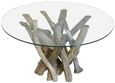 Driftwood Root & Glass Coffee Table - Round