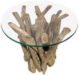 Driftwood Root & Glass Side Table - Round