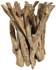 Driftwood Root & Glass Side Table - Round