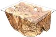 Lombok Teak Root & Glass Coffee Table