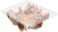 Lombok Root & Glass Coffee Table - Square