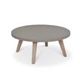Lynton Outdoor Round Coffee Table Grey Faux Concreate