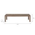 Porthallow Outdoor Coffee Table Natural Acacia Wood