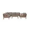 Porthallow Outdoor Corner Sofa Set Natural Acacia Wood