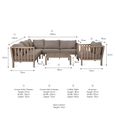 Porthallow Outdoor Corner Sofa Set Natural Acacia Wood