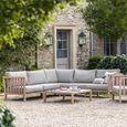 Porthallow Outdoor Corner Sofa Set Natural Acacia Wood