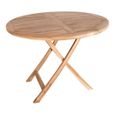 Oviedo Garden Dining Table - 2 Seater - Round - Teak Wood - 100cm