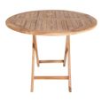 Oviedo Garden Dining Table - 2 Seater - Round - Teak Wood - 100cm