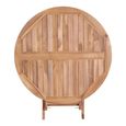 Oviedo Garden Dining Table - 2 Seater - Round - Teak Wood - 100cm