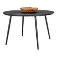 Atlanta Round Garden Dining Table - 4 Seater - Black - Wood - 120cm