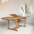 Salamanca Oval Extending Garden Dining Table - 6-10 Seater - Teak Wood - 180cm-240cm