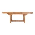 Salamanca Oval Extending Garden Dining Table - 6-10 Seater - Teak Wood - 180cm-240cm