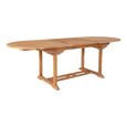 Salamanca Oval Extending Garden Dining Table - 6-10 Seater - Teak Wood - 180cm-240cm