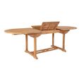 Salamanca Oval Extending Garden Dining Table - 6-10 Seater - Teak Wood - 180cm-240cm