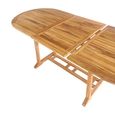 Salamanca Oval Extending Garden Dining Table - 6-10 Seater - Teak Wood - 180cm-240cm