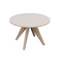 Astral Garden Round Dining Table - 120cm - 4 Seater - Soft Cream Concrete Terrazzo Top