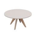Astral Garden Round Dining Table - 150cm - 6 Seater - Soft Cream Concrete Terrazzo Top