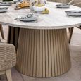 Jupiter Garden Ellipse D Conical Oval Dining Table - 200cm - 8 Seater - Natural Concrete Top